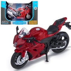 Модель мотоцикла металл. Suzuki GSX-R 1000 1:18, цвет красный, свободный ход колёс АВТОПАНОРАМА