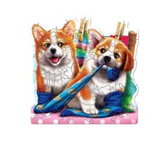 MIMI Puzzles Фигурный деревянный пазл, DOGS IN THE SOCKS Нескучные игры