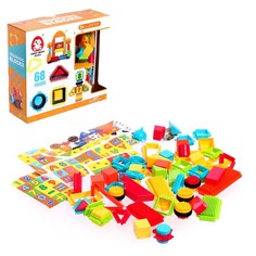 Конструктор игольчатый BRISTLES «Робот», 68 деталей Energy Source Hedgehog Blocks