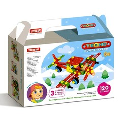 Конструктор «Техно» Самолёт, 120 деталей Стеллар