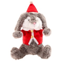 Мягкая игрушка Кролик, новогодний No Brand