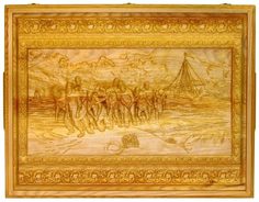 Русское лото Бурлаки на Волге в шкатулке из мореного ясеня 54*42*16 см 999-RTR-58L Ровертайм