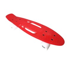 Скейтборд пластик 22*6" шасси AL,колеса PU 60*45мм арт.6024 красный No Brand