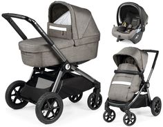 Коляска 3 в 1 Peg Perego GT4 Lounge Modular City Grey