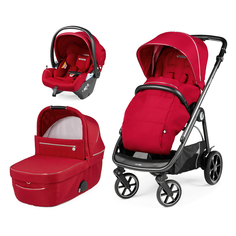 Коляска 3 в 1 Peg Perego Veloce Lounge Modular Red Shine