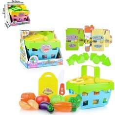 Набор продуктов 261-7 в корзинке-сортере РАСПРОДАЖА Китайская игрушка2