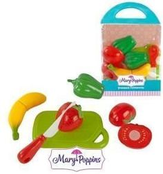 Набор для резки "Учимся готовить" овощи и фрукты 4 шт в ас-те. Mary Poppins