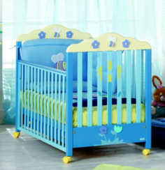 Детская кроватка А.702 Primavera светло-голубой Mibb