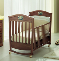 Детская кроватка А.019L Raffaello 827247 темно-коричневый/металл Mibb