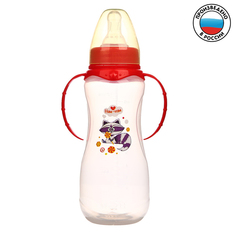 Бутылочка для кормления «Енотик Тобби» детская приталенная, с ручками, 250 мл, от 0 мес., Mum&Baby