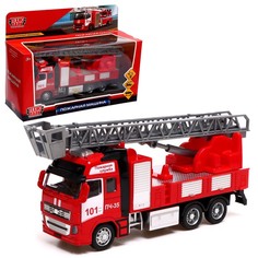 Машина металлическая «Пожарная машина», 21 см, световые и звуковые эффекты, подвижные дета Технопарк