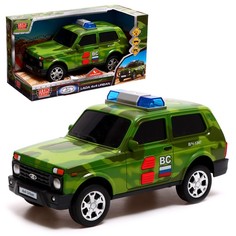 Машина пластик «LADA 4x4 Urban камуфляж», 19,5 см, 2 кнопки, инерция, световые и звуковые Технопарк