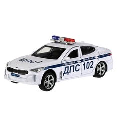 Модель машины Технопарк Kia Stinger, Полиция, белая, инерционная, свет, звук STINGER-12SLP