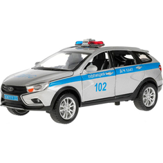 Модель машины Технопарк Lada Vesta SW Cross Полиция, инерционная, свет, звук VЕSТАSWСR-124