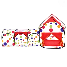 Игровой домик-палатка Pituso Дом с крышей, туннель + 80 шаров No Brand