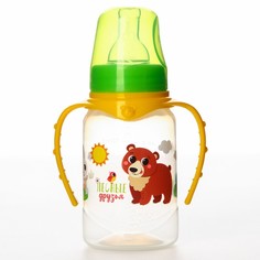 Бутылочка для кормления "Лесные друзья" 150 мл цилиндр, с ручками Mum&Baby