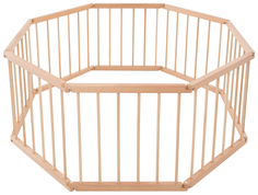 Деревянный манеж Сделано Папой Стандарт, трансформер, на 8 секций, без дверки, Природный