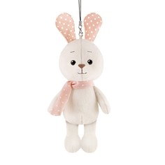 Мягкая игрушка «Кролик белый» с цветными ушками, 13 см Maxitoys