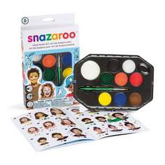 Набор красок для детского грима Snazaroo, 08цв*2мл, аксессуары, карт.коробка (арт. 324832)