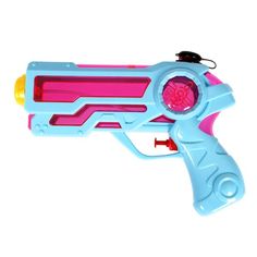 Водный пистолет Bondibon Наше Лето, РАС 22х16х4,5 см, голубой с розовым