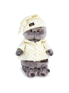 Мягкая игрушка BUDI BASA Кот Басик в пижаме 19 см МПП ООО