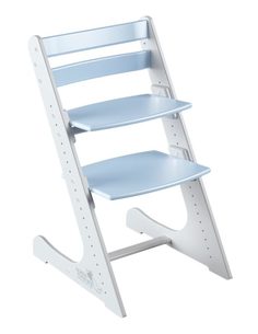 Детский регулируемый стул Конек Горбунек Комфорт комбинированный белый/небесный