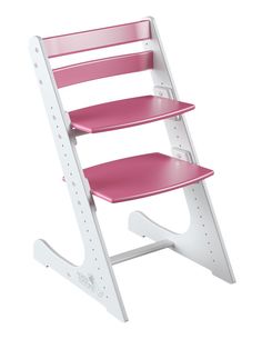 Детский регулируемый стул Конек Горбунек Комфорт комбинированный белый/розовый