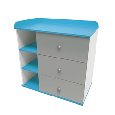 Комод Polini kids Sky 5085, c ящиками, серый