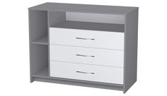 Комод Polini kids Simple 2110, серый-белый
