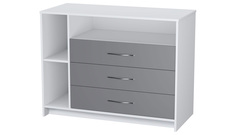 Комод Polini kids Simple 2110, белый-серый