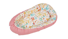 Бортик детский Гнездышко Polini kids Жирафы, розовый No Brand