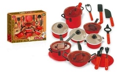 Next Набор посуды (17 предметов) красный К8834-3 с 3 лет
