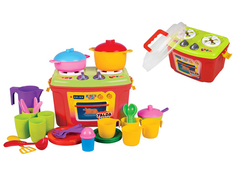 Игрушка Кухня игровая Mini Stove с набором, 35 предм., красн. M5-3 No Brand