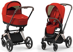 Коляска 2 в 1 Cybex PRIAM IV Autumn Gold шасси Rocegold