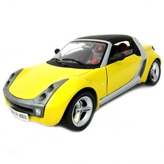 Коллекционная модель автомобиля Smart Roadster Cabriolet Bburago 1/18 металл 34099 yellow