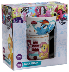 Набор посуды детский Hasbro My Little Pony, 2 предмета: кружка 200 мл, миска 300 мл