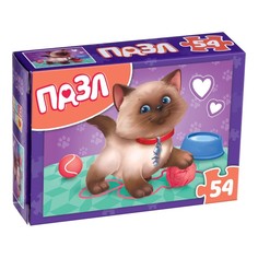 Пазл детский Озорной котик, 54 элемента No Brand