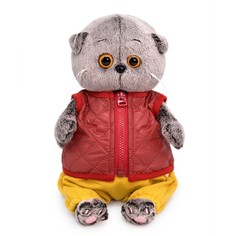 Мягкая игрушка Басик Baby в стеганом жилете, 20 см No Brand