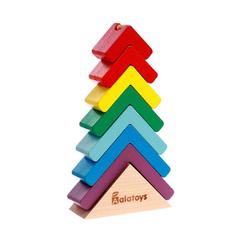 Пирамидка елочка основание, 7 деталей, 8,3 ? 2,9 ? 14 cм No Brand