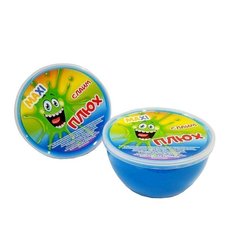 Лизун Слайм Плюх 350гр голубой контейнер Smile