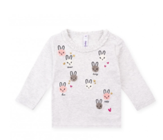 Фуфайка для девочек 56 см Playtoday Magic forest NB светло-серая