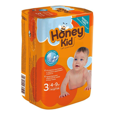 Подгузники Honey Kid Midi 3 (4-9 кг) 14 шт