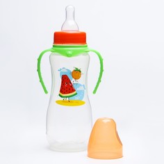 Бутылочка для кормления «Арбуз» 250 мл приталенная, с ручками Mum&Baby