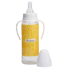 Бутылочка для кормления Antistress, 250 мл цилиндр, с ручками Mum&Baby