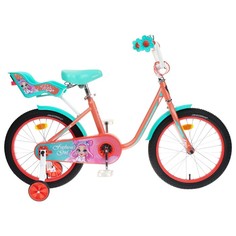 Велосипед 18" Graffiti Fashion Girl, цвет персиковый/тиффани No Brand