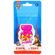 Свеча в торт "С Днем рождения" PAW Patrol