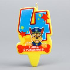 Свеча в торт "С Днем рождения" PAW Patrol