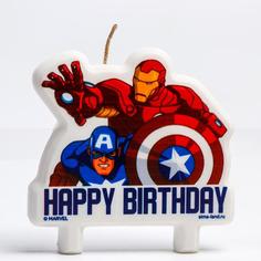 Свеча в торт "Happy Birthday", Мстители Marvel