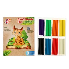 Пластилин 8 цветов 120 г ZOO Луч