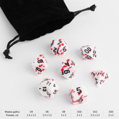Набор кубиков для D&D (Dungeons and Dragons, ДнД), серия: D&D, "Капля", 7 шт No Brand